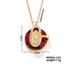 Multicolored Our Lady Crystal Necklaces: Faith - Filled Artistic Jewelry