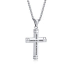 Multi - Color Cross Necklace with Scripture: Personalized Faith Wear