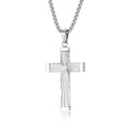 Three - Color Radiant Cross Pendant: A Fusion of Art and Belief