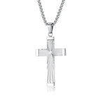 Three - Color Radiant Cross Pendant: A Fusion of Art and Belief