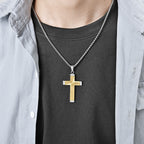 Three - Color Radiant Cross Pendant: A Fusion of Art and Belief