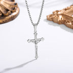 Tri - Color Jesus Crucifix Necklace: A Fusion of Faith and Stylish Hues
