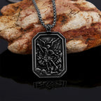 Classic Style St. Michael the Archangel Protection Stainless Steel Pendant Necklace