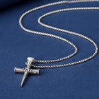 Artistic Nail - Shaped Cross Necklace for Faith Expression