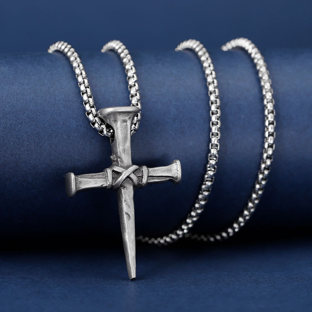 Artistic Nail - Shaped Cross Necklace for Faith Expression