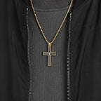 Multi - Style Two - Tone Cross Necklace: Blend of Faith and Chic Hues