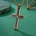 Multi - Style Two - Tone Cross Necklace: Blend of Faith and Chic Hues