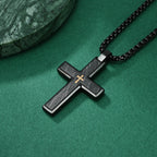 Multi - Style Two - Tone Cross Necklace: Blend of Faith and Chic Hues
