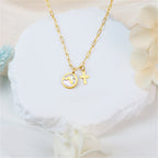 Golden Cross, Mountain & Mustard Seed Pendant Necklace: Faith Meets Nature