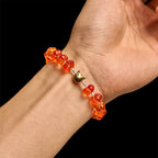 Pumpkin - Shaped Beads Rosary, Bracelet