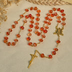 Pumpkin - Shaped Beads Rosary, Bracelet