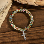 Handcrafted Cloisonné Beads Timeless Faith Bracelet: A Testament of Christ's Presence