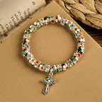 Handcrafted Cloisonné Beads Timeless Faith Bracelet: A Testament of Christ's Presence
