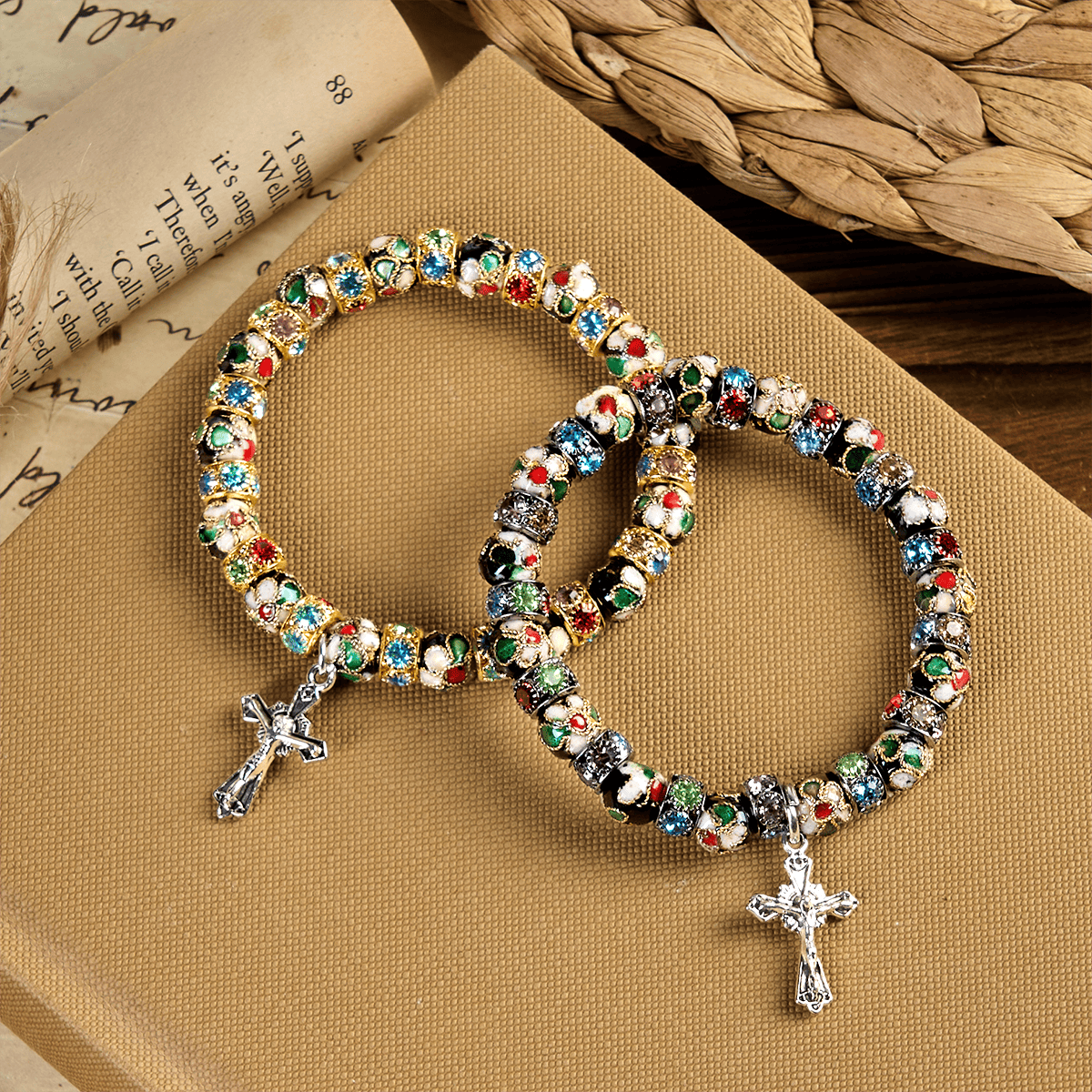 Handcrafted Cloisonné Beads Timeless Faith Bracelet: A Testament of Christ's Presence
