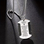 Stainless Steel Tri - Color Serenity Prayer Cross Necklace: Timeless Devotion