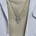 Multi - Color Streetwear - Style Angel Warrior Pendant Necklace