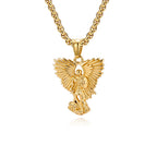 Multi - Color Streetwear - Style Angel Warrior Pendant Necklace
