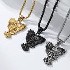 Multi - Color Streetwear - Style Angel Warrior Pendant Necklace