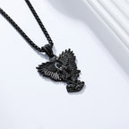 Multi - Color Streetwear - Style Angel Warrior Pendant Necklace