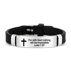 Multi - Styled Motivational Cross Bracelet with Bible Verses