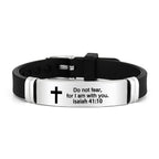 Multi - Styled Motivational Cross Bracelet with Bible Verses