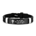 Multi - Styled Motivational Cross Bracelet with Bible Verses