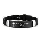 Multi - Styled Motivational Cross Bracelet with Bible Verses