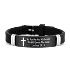 Multi - Styled Motivational Cross Bracelet with Bible Verses