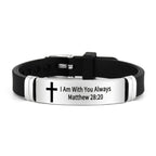 Multi - Styled Motivational Cross Bracelet with Bible Verses