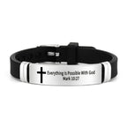 Multi - Styled Motivational Cross Bracelet with Bible Verses