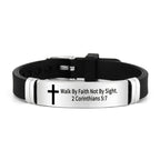 Multi - Styled Motivational Cross Bracelet with Bible Verses