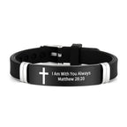 Multi - Styled Motivational Cross Bracelet with Bible Verses