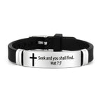 Multi - Styled Motivational Cross Bracelet with Bible Verses