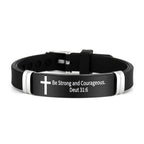 Multi - Styled Motivational Cross Bracelet with Bible Verses