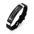 Multi - Styled Motivational Cross Bracelet with Bible Verses