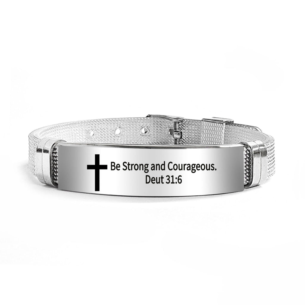 Multi - Styled Motivational Cross Bracelet with Bible Verses