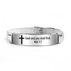 Multi - Styled Motivational Cross Bracelet with Bible Verses