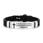 Multi - Styled Motivational Cross Bracelet with Bible Verses