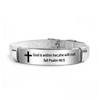 Multi - Styled Motivational Cross Bracelet with Bible Verses