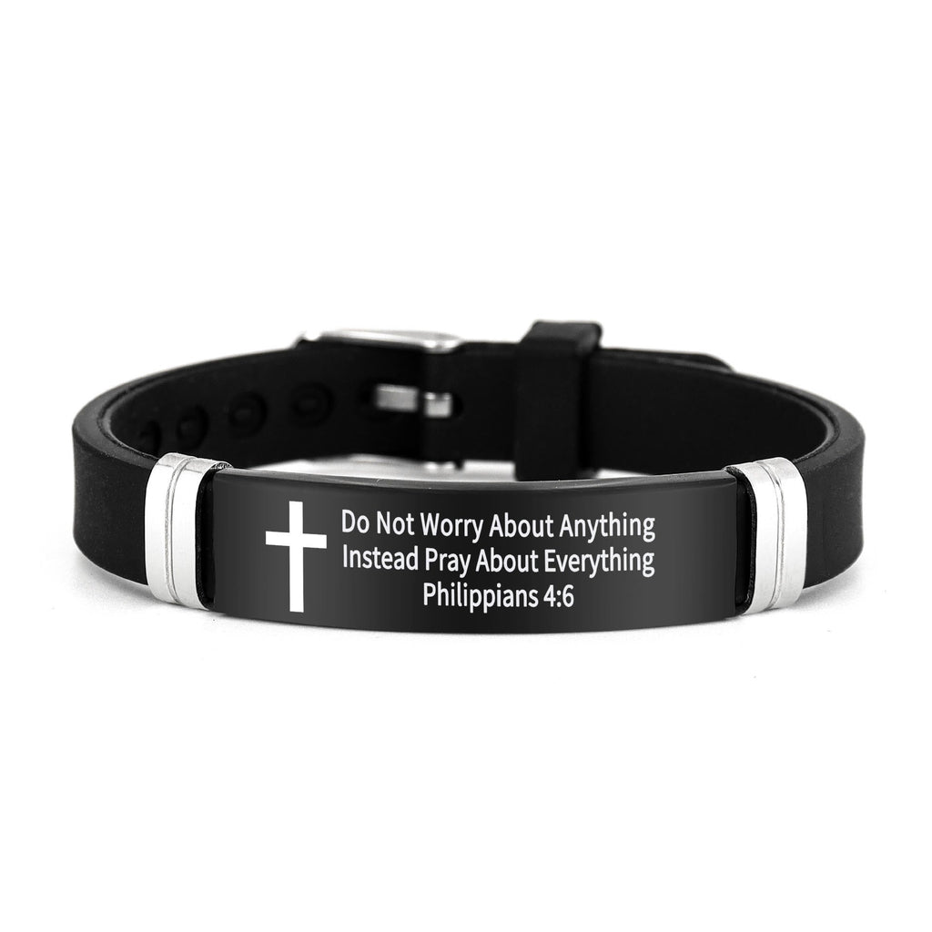 Multi - Styled Motivational Cross Bracelet with Bible Verses
