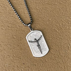 Modern Layered Faith Lord's Prayer Crucifix Necklace: Multicolor devotion
