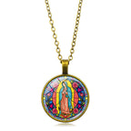 Choose Your Blessing Radiant Faith Necklace: Madonna with Child or Roses of Guadalupe