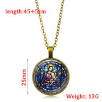 Choose Your Blessing Radiant Faith Necklace: Madonna with Child or Roses of Guadalupe