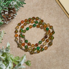 Christmas Malachite Multi-Layer Rosary Bracelet with Cross & Medal