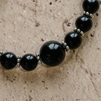Spiritual Armor Black Obsidian Bracelet with Cross Charm: Pray without Fear
