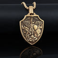 Archangel Michael Shield Pendant Necklace: Faith & Protection for Daily Wear