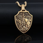 Archangel Michael Shield Pendant Necklace: Faith & Protection for Daily Wear