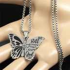 Psalm 46:10 Butterfly Cross Necklace: Biblical Faith Heritage for Daily Life