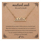 Minimalist Mustard Seed Mountain Necklace: Faith Expression in Daily Wear