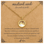 Minimalist Mustard Seed Mountain Necklace: Faith Expression in Daily Wear
